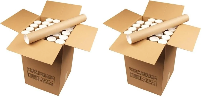Ambassador PT-050-15-045A Cardboard Postal Tube, 50mm diameter x 450mm (Box of 25), Brown (Pack of 2)