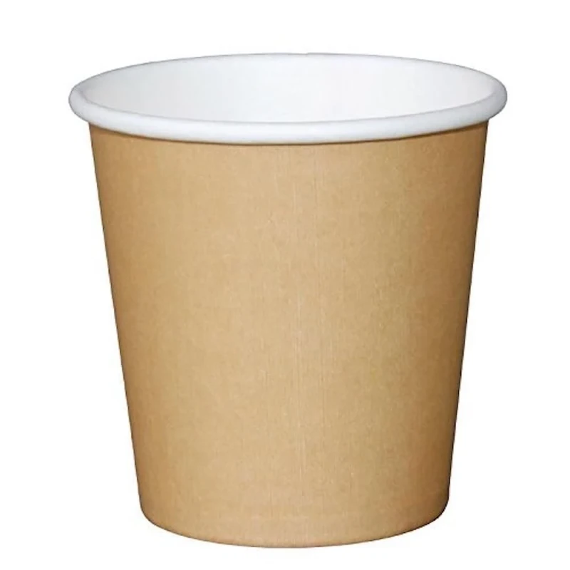 Fiesta Green Recyclable Espresso Coffee Cups 114 ml / 4 oz (Pack of 6000), Kraft Brown, Single Wall, Renewable Paperboard, Polyethylene Lining Prevents Leakage, GP447