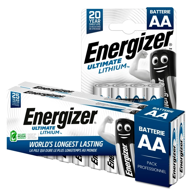 24 Energizer Ultimate Lithium AA Batteries – Long Lasting Stylus Batteries for Devices Flashlights Toys and Cameras