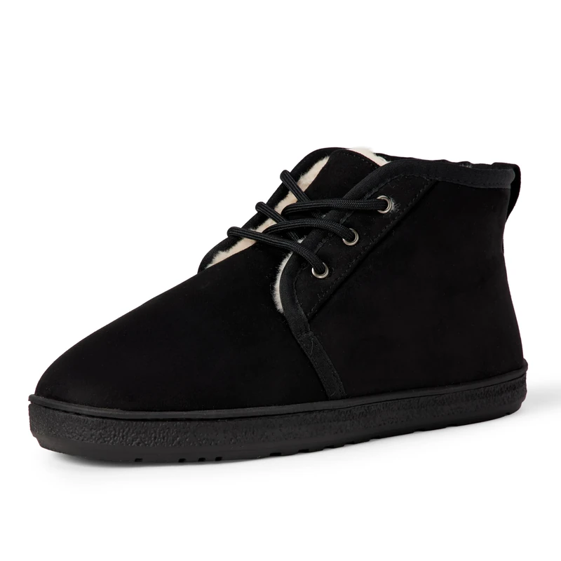 Amazon Essentials Men's Sherpa-Lined Chukka Boot, Black, 12 UK