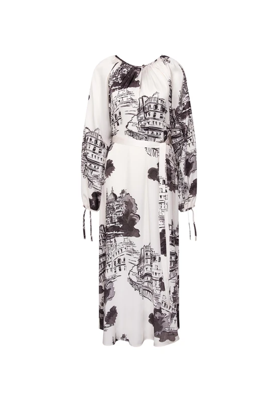 Seidensticker Women's Oversized Long Sleeve Casual Business Dress, White, 16