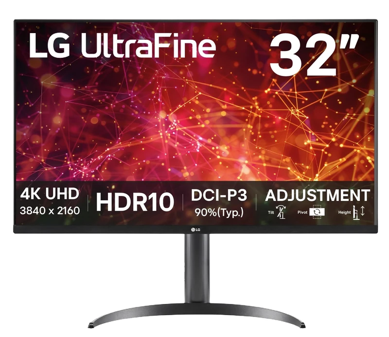 LG 32UR550K-B 32" 4K UHD Monitor - HDR10, VA Panel, Ergonomic Stand