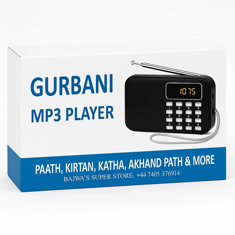 Punjabi Gurbani radio MP3 Player/Radio with over 800 Hours of Pre Loaded Plath, Nitnem, Sukhmani Sahib & Lots More Paath, Katha & Kirtan : Black