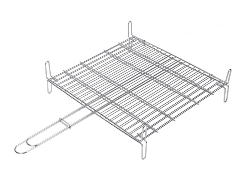 VoltShine Stainless Steel Double Grill 40 x 45 cm, Ideal for Roasting and Cooking, Durable and Easy to Clean.