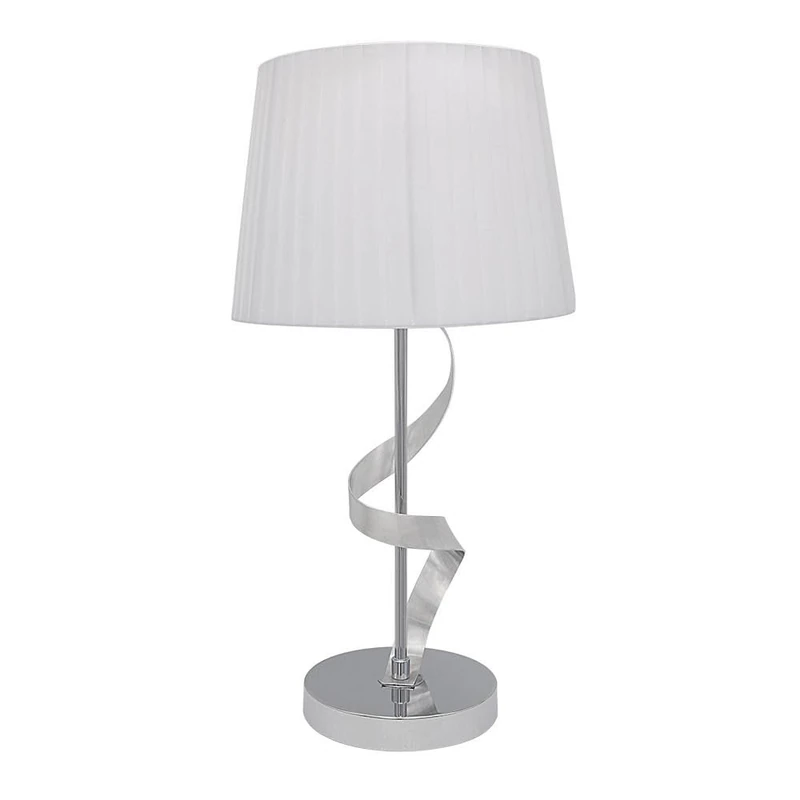 blendend Table lamp Baeza 1xe27 Chrome with White Screen, Modern and Elegant. Dimensions 49x25x25 cm, Ideal to sophisticately Illuminate Any Environment. - Image 1