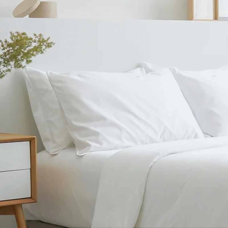 Certified Egyptian Cotton Rich, 400 TC Flat Sheet Split King Size - Silky-Soft Luxury Sateen Sheets - Wrinkle-Resistant, Skin Friendly & Breathable - 2” Hemstitched Flat Sheets - White