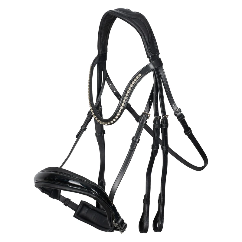 Imperial Riding IRHFria Bridle F/S Black Lacquer Chrystal
