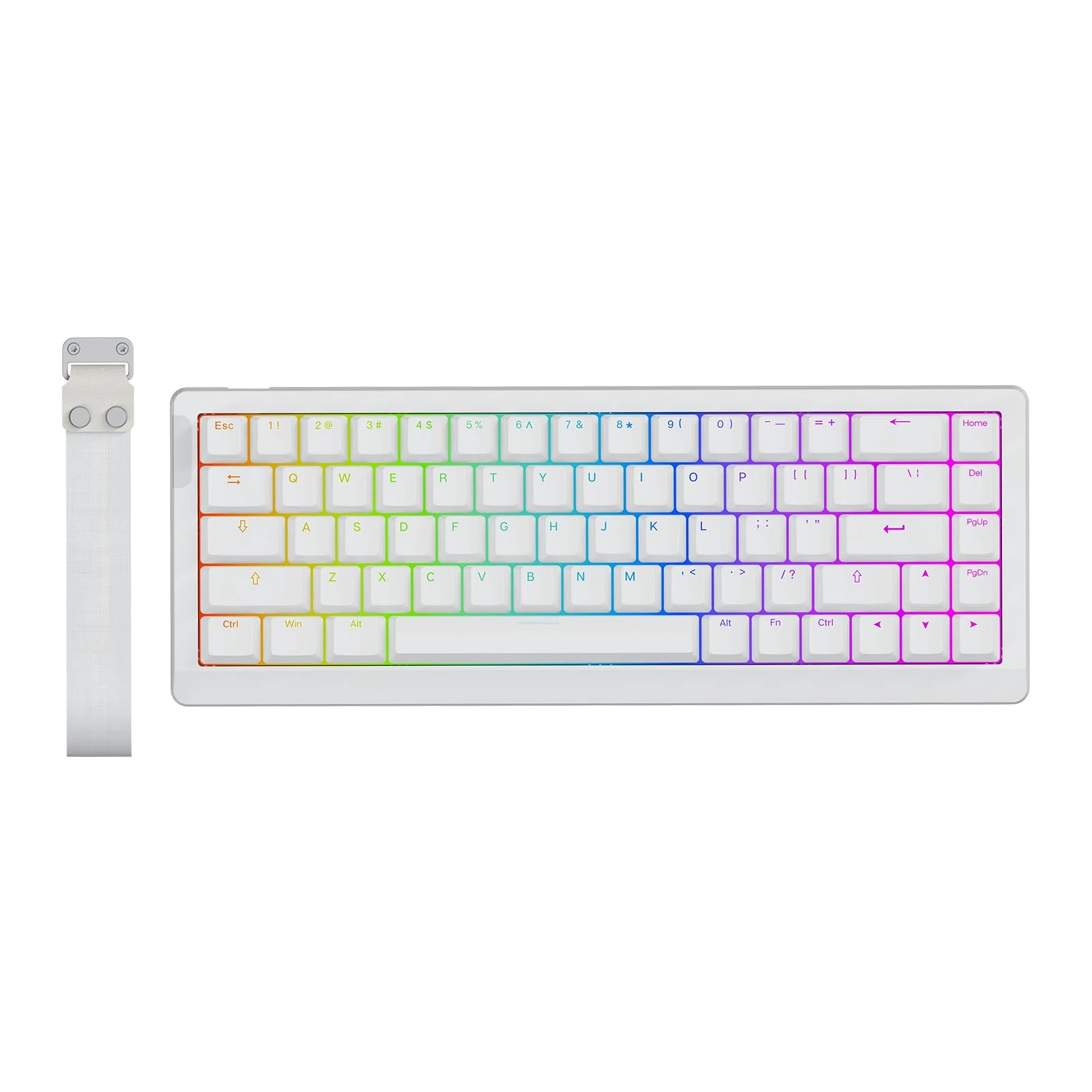 EPOMAKER HE68 Lite Hall Effect Gaming Keyboard, 8k Polling & 128K Scan Rate, 0.01mm Adjustable Trigger, 0.125ms Latency, 5-Layer Sound-Dampened, Snap Key, SOCD, A-RGB, Wired, Mac Software (White)