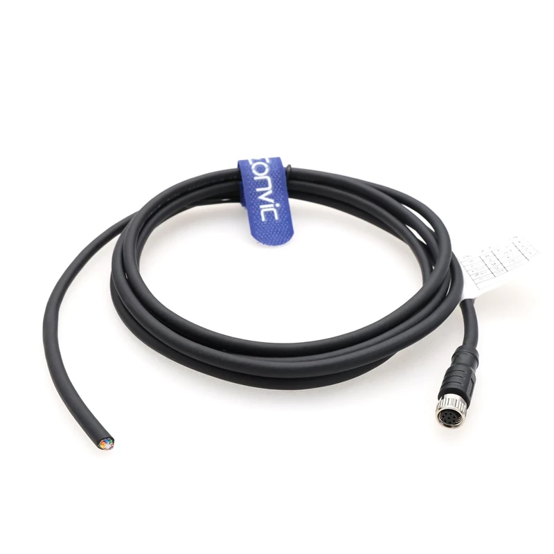 M8 8 Pin A Code Female to Open Aviation Sensor Cable Waterproof Shielded Electrical Cable for Industrial Automation Control Fieldbus Network
