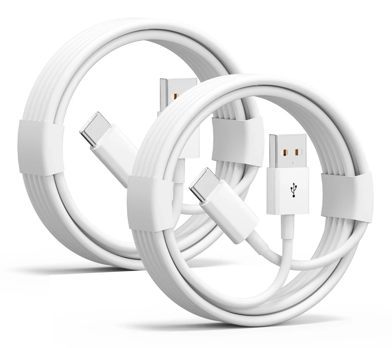 Eettvekd Car Carplay Cable for iPhone 17/16/15, USB A to USB C Cable 3A Fast Charging USB C Charger Cord for iPhone 17 16 15 Pro/Pro Max/Plus, iPad Air 4/5/6th Gen Car Charger Cord(2Pack 3FT,White)