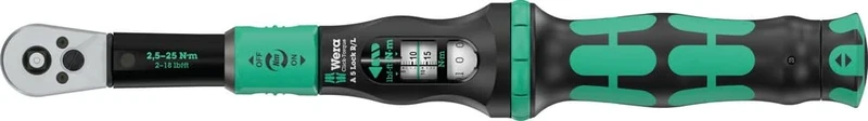 Wera Click-Torque Lock A 5 R/L Torque Wrench, 1/4" x 2.5-25 Nm - 05075693001