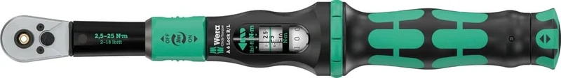 Wera Click-Torque Lock A 6 R/L Torque Wrench, 1/4" x 2.5-25 Nm - 05075694001