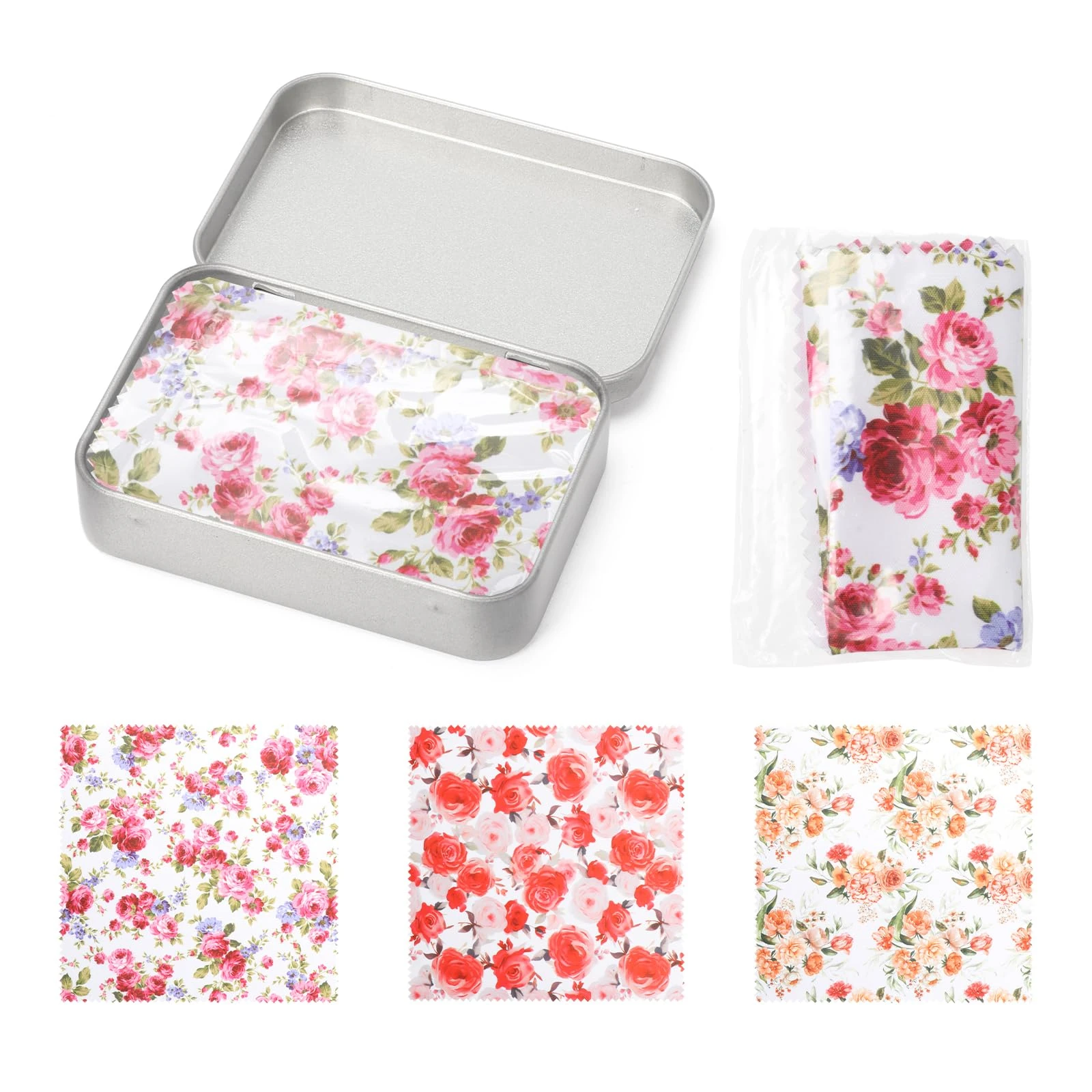 Ruaizel 6Pcs Eyeglass Cleaning Cloths, Flower Microfiber Glasses Cleaner Cloth, Eyeglass Cloth for Sunglasses Camera Lens Phones Laptops