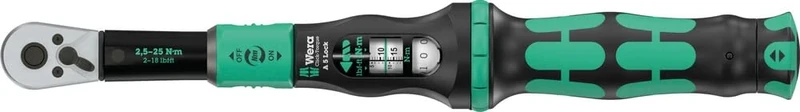 Wera Click-Torque Lock A 5 Torque Wrench, 1/4" x 2.5-25 Nm - 05075690001