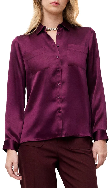 Caroll Blouse, Grape Wine, 6