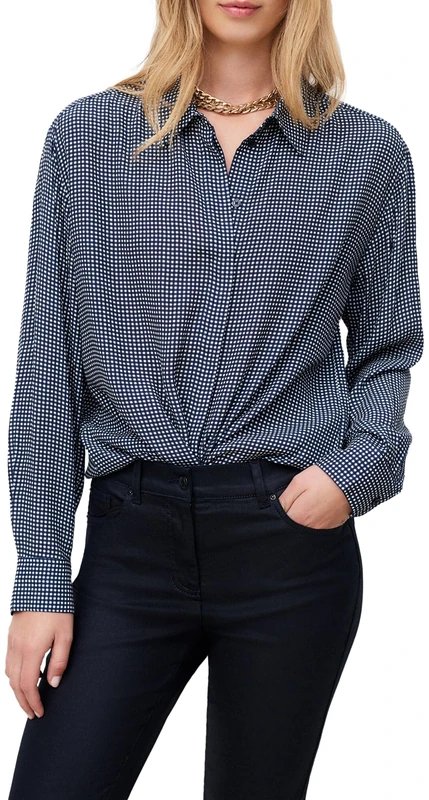 Caroll Blouse, Crlimp/Pe26/Gingham/Navy, 6
