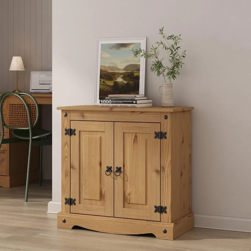 Corona Sideboard Cupboard 2 Door Solid Pine Wood