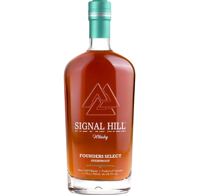 Signal Hill Founders Select Overproof Canadian Whisky, 70cl, 56.3% ABV, Non-Chill-Filtered Premium Whisky, crafted from the finest Canadian Corn and Barley
