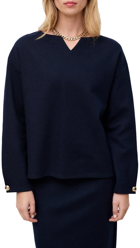 Caroll Long Sleeve T-Shirt, Sky Captain, XS
