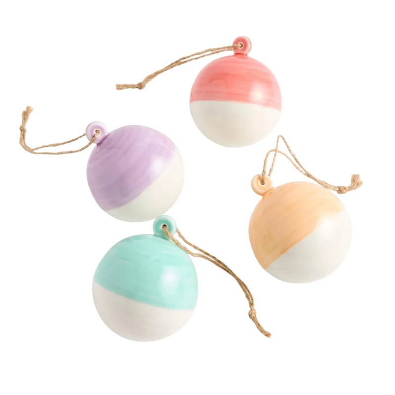 1815 Christmas Round Glaze Ornament MULTI Set of 4