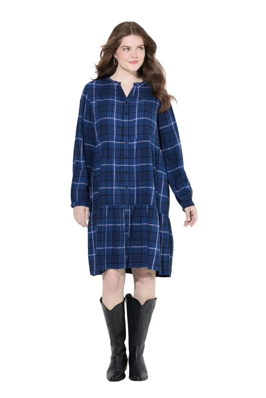 Ulla Popken Womenswear Midi Dress Marine 54+