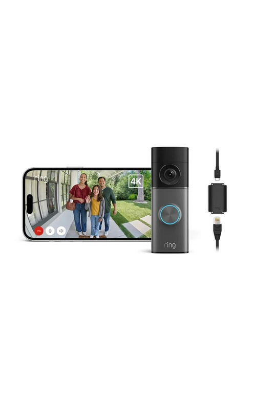 Ring Wired Video Doorbell Pro (Power Over Ethernet, newest gen) | Video Doorbell Camera | Retinal 4K | 10x Enhanced Zoom | Wide Field of View | 30-day free trial of Ring Subscription Plan