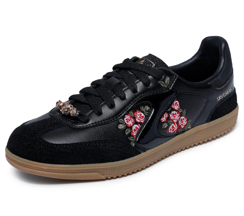 Skechers Women's Hotshot Fiercely Floral, Black, 5 UK