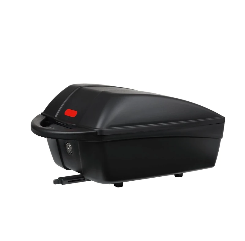 Polisport 8870100002 – 11L Rear Bicycle Top Box, Lockable and Waterproof Bike Trunk, Durable Rear Rack Storage Case for Bikes, Fits MIK & MIK-HD Racks with SnapLock, Black