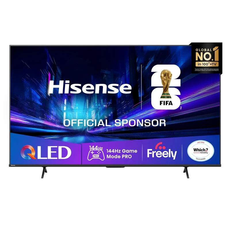 Hisense 85" 85E78QTUK PRO 144Hz QLED Smart AI TV - Hi-View AI Engine, 144Hz Game Mode PRO, Dolby Atmos, Quantum Dot Colour with Freely, Disney +, YouTube, Netflix