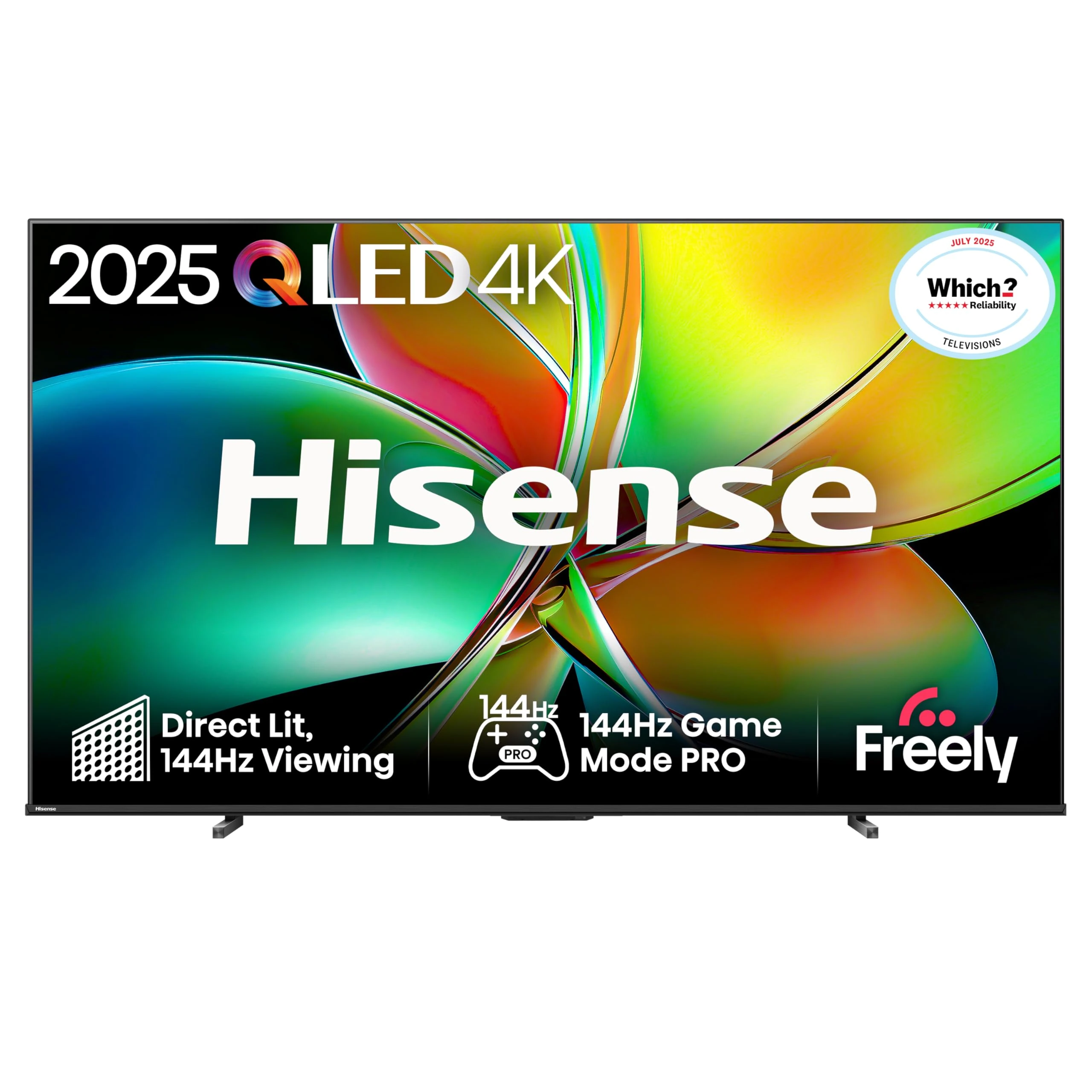 Hisense 100" 100E78QTUK PRO 144Hz QLED Smart AI TV - Hi-View AI Engine, 144Hz Game Mode PRO, Dolby Atmos, Quantum Dot Colour with Freely, Disney +, YouTube, Netflix
