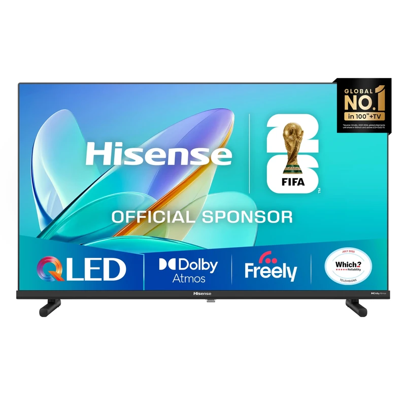 Hisense 40" 40E5QTUK QLED FHD Smart TV - Quantum Dot Colour, Full HD, Dolby Atmos, Sports Mode, Games Mode, Dual Position Stand with Freely, Disney +, YouTube, Netflix