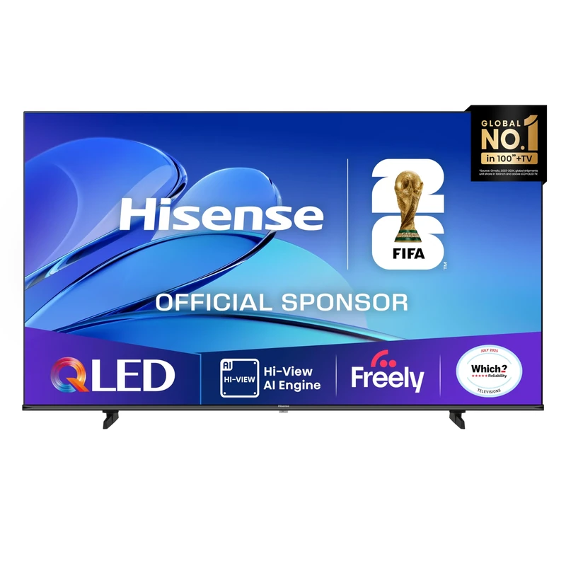 Hisense 85" 85E7QTUK QLED Smart AI TV - 4K Direct Lit Viewing, Quantum Dot Colour, Hi-View AI Engine, Dolby Vision, Dolby Atmos with Freely, Disney +, YouTube, Netflix