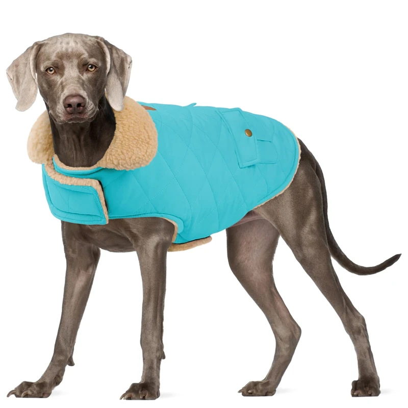 Dog Winter Jacket for Extra Large Dogs, Pet Windproof Coats for Cold Weather, Pets Clothes Snow Jacket, Golden Retriever, Labrador Retriever, Husky, Blue, XL