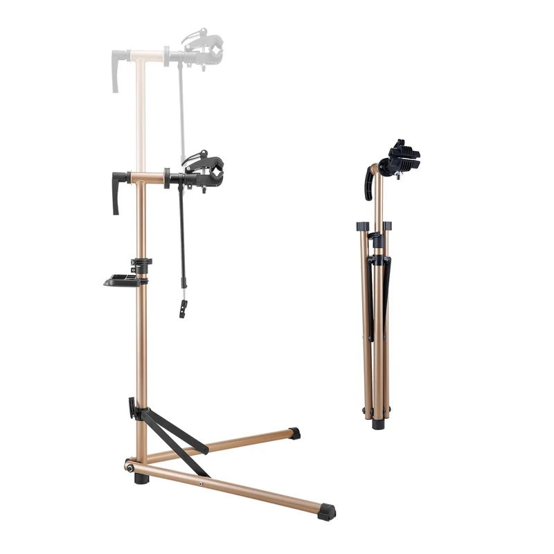 VEVOR Bike Repair Stand, 88 lb Heavy-duty Bicycle Work Stand with 41.3-59.8 in Adjustable Height & Magnetic Tool Tray, Foldable Bicycle Maintenance Rack, Shop Home Mechanics for Mountain & Road Bike