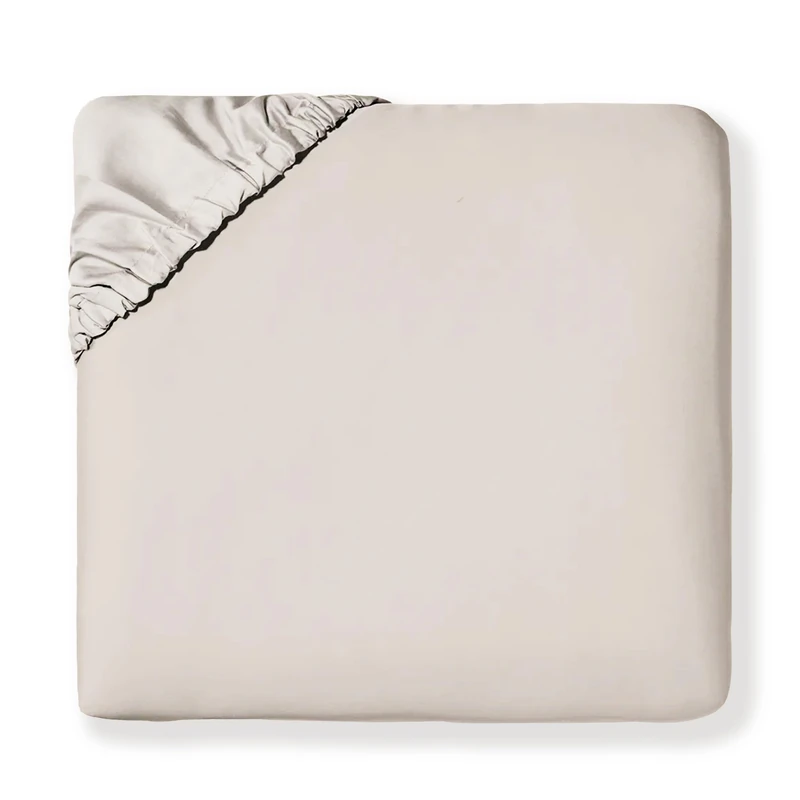 MakeMake Organics Organic Twin Fitted Sheet Set GOTS Certified Organic Cotton Fitted Sheet with 1 Pillowcase Ultra Soft Non Toxic Breathable Hypoallergenic (40"X76", Taupe)