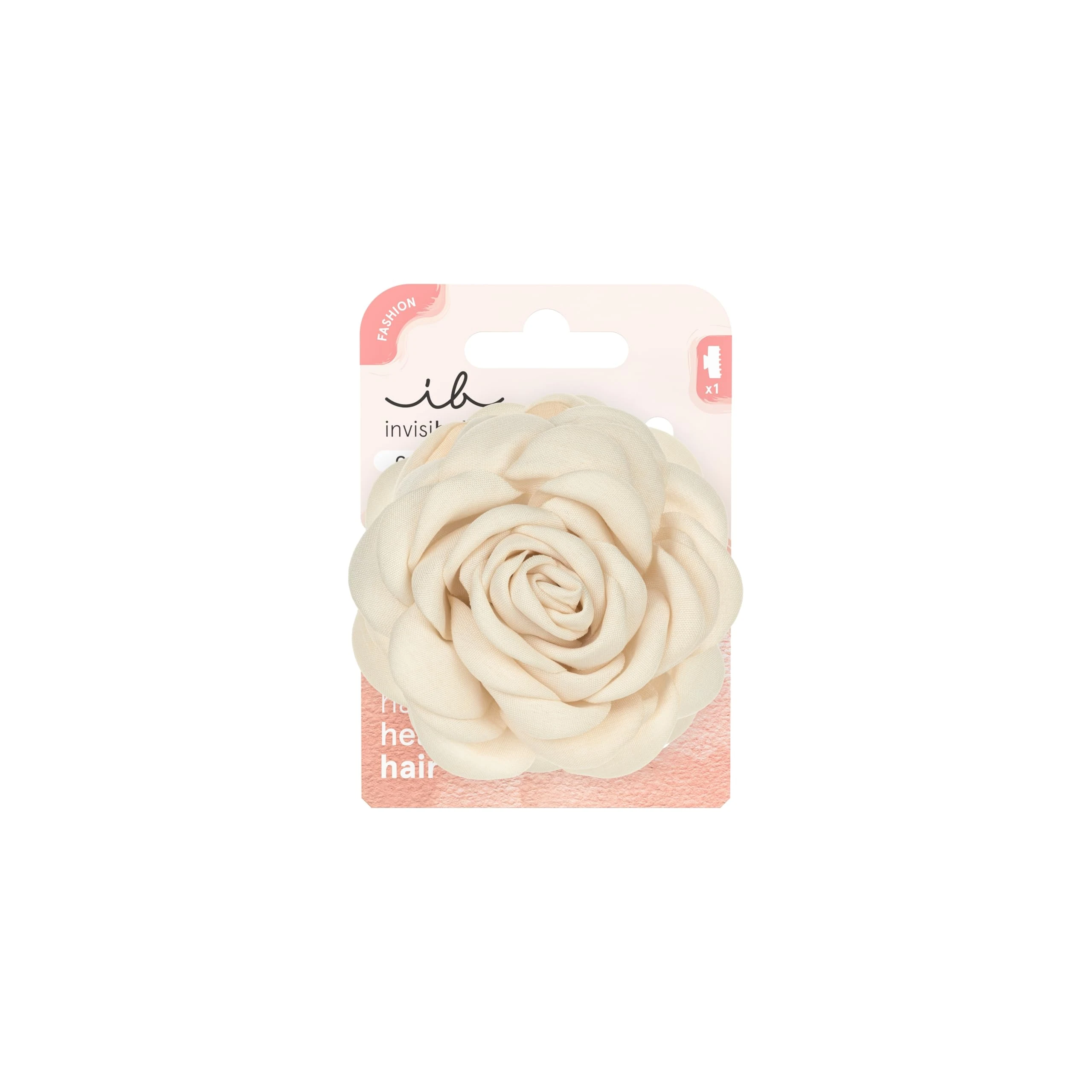 invisibobble Clipstar Spring Rose (1 Piece) - Hair Clip Women & Girls with 3D Flower in White - Large Hair Clip for Thin Hair - Romantic Hair Accessory for Updos & Everyday Looks