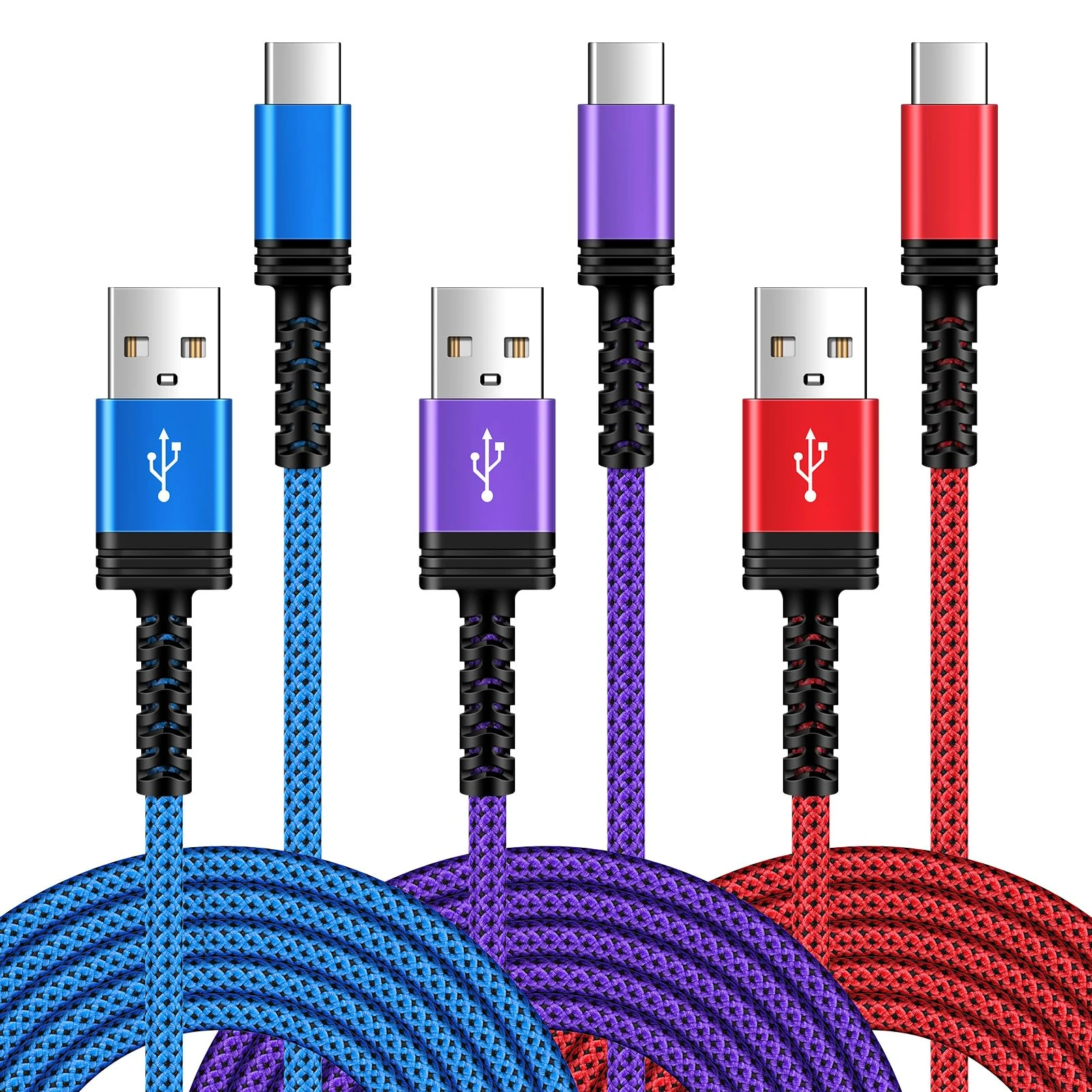 USB C Cable, [3Pack 3FT/0.9M] USB C Charger Cable Fast Charging, Type C Samsung Phone Charger Cable Lead for Samsung Galaxy A17 A16 A15 A14 A56 A55 S25 S24 S23 S22 S21,iPhone 17 16 15,Huawei,Xiaomi