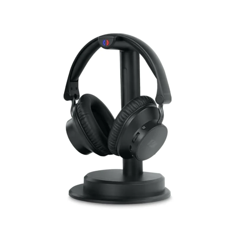 MUSE M-282 CTV TV Headphones with Transmitter and Charging Station Wireless Sound Comfort with 20 Hours Runtime, EQ and Optical Input