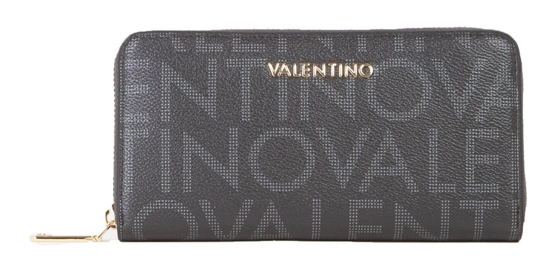 Valentino Purse Portafoglio Regina RE Wallet Nero Anthracite