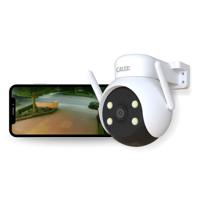 CALEX - Smart Security PTZ Camera 2K with 360° Panning, Nightvision, 2 Way Audio & App Control, for Outdoor - Image 1