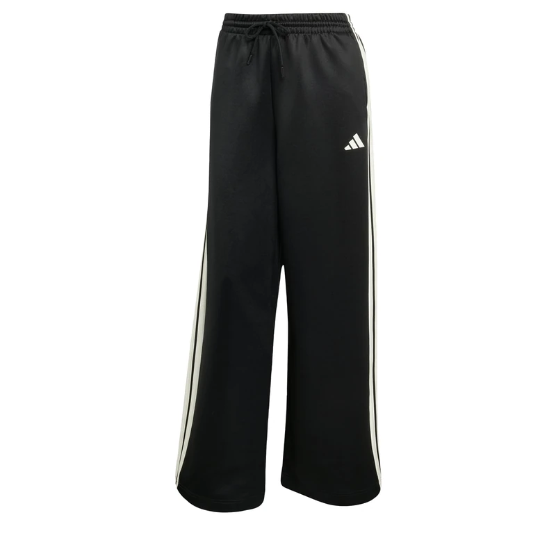 adidas Women's Stadium 3 Stripes Trackpant Pants, Black/Off White, XS
