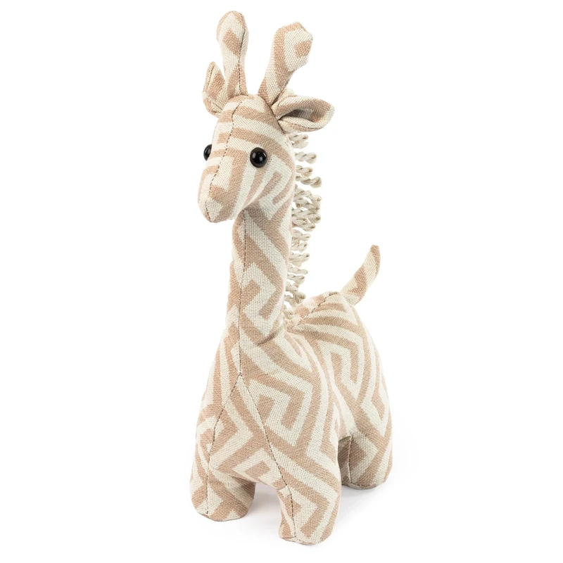 LIVIVO Weighted Door Stop, Heavy Sand-Filled Stopper, Fabric Cover for Home or Office (Giraffe)