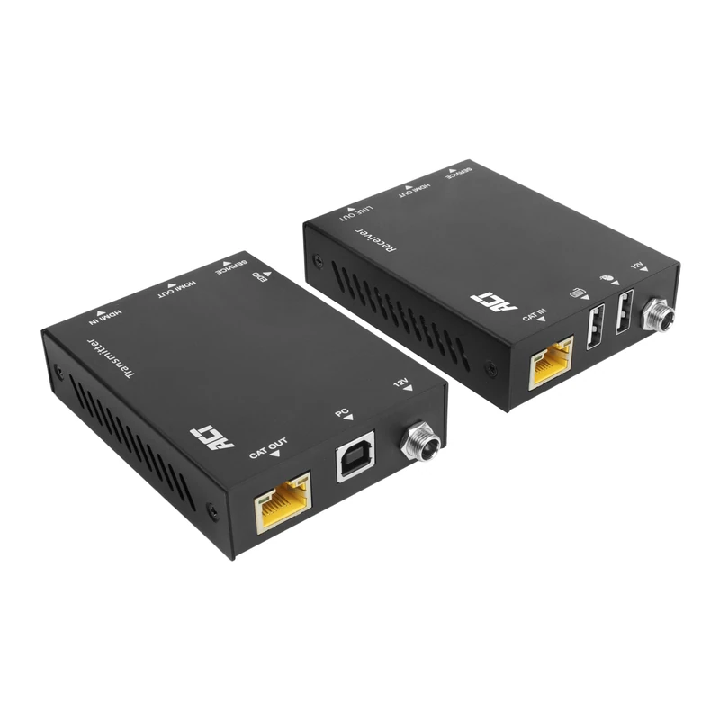 ACT HDMI KVM Extender, HDMI over Ethernet to 70 m via CAT6/6A, 4K Video 60Hz, 2-Port USB for Mouse and Keyboard, EDID HDCP - AC7815