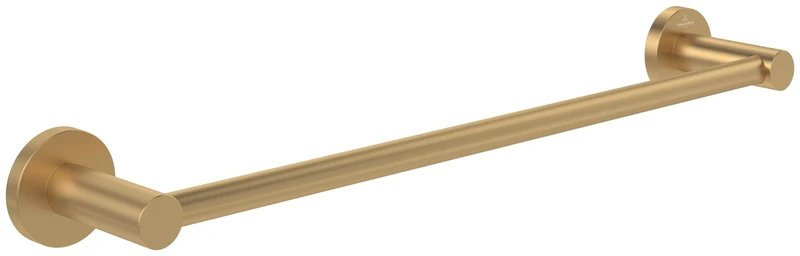 Villeroy & Boch Elements - Tender Towel Rail Bathroom Wall Mounted Towel Rail Zinc Towel Rail Round Length 504 mm Brushed Gold