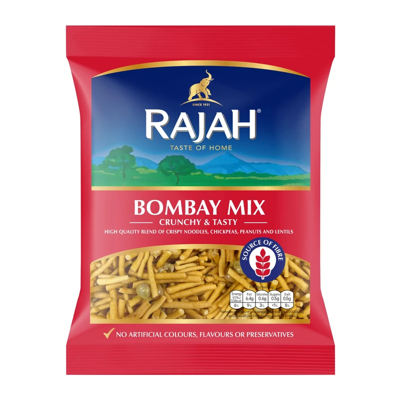 Rajah Bombay mix 200g | Rajah Snacks | A Crunchy & Spicy Classic!