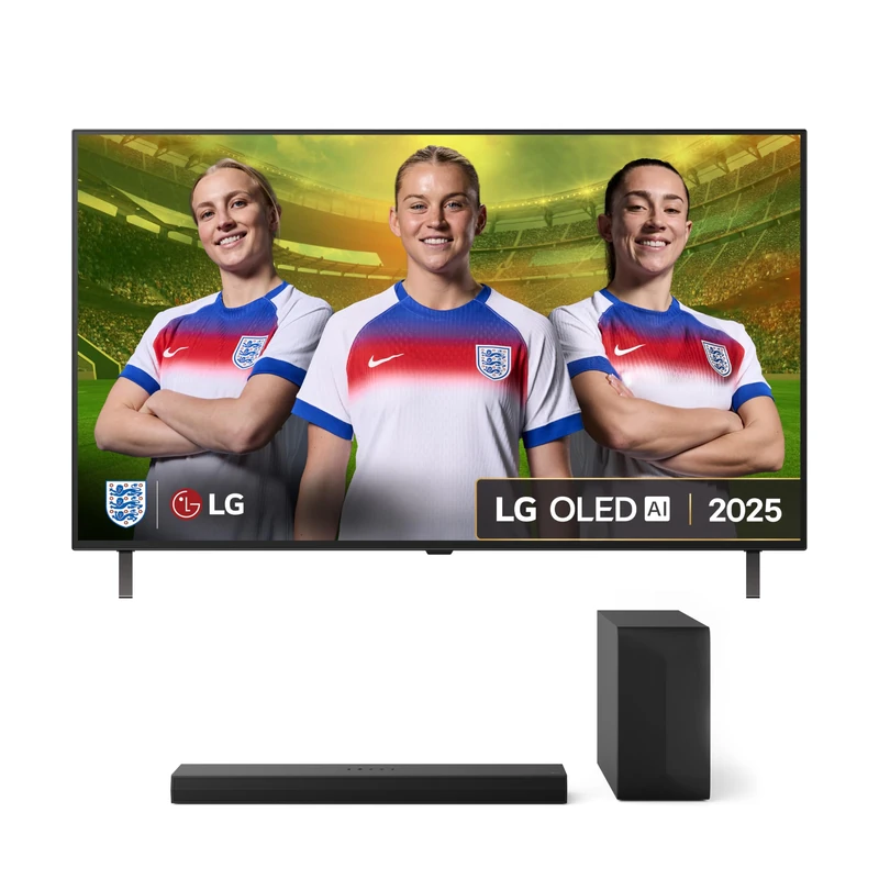 LG OLED48B56LA 48-Inch OLED AI 4K UHD Smart TV bundle US60T Bluetooth Soundbar 3.1 channel, 340W
