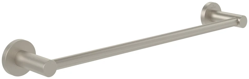 Villeroy & Boch Elements - Tender Towel Rail Bathroom Wall Mounted Towel Rail Zinc Towel Rail Round Length 504 mm Brushed Nickel Matt