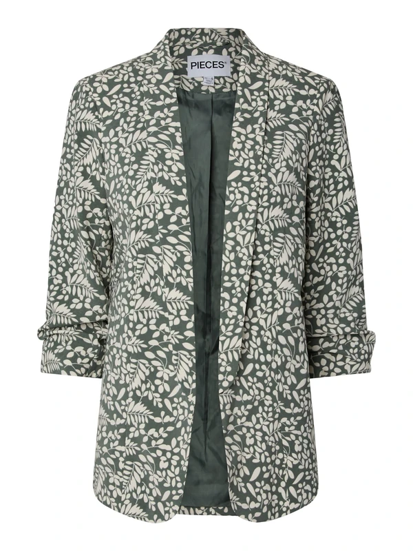 PIECES Printed Pcbosella Blazer 3/4 Noos BC, Laurel Wreath, L Women, Laurel Wreath, L