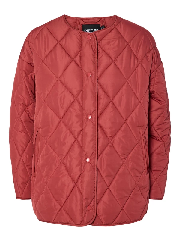 PIECES Female quilted jacket PCSTELLA, garnet, XL - Image 1