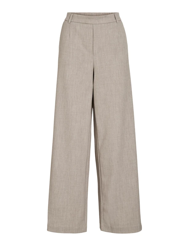 Vila Women's Vivarone Hw Wide Pant-Noos, Natural Melange, 18